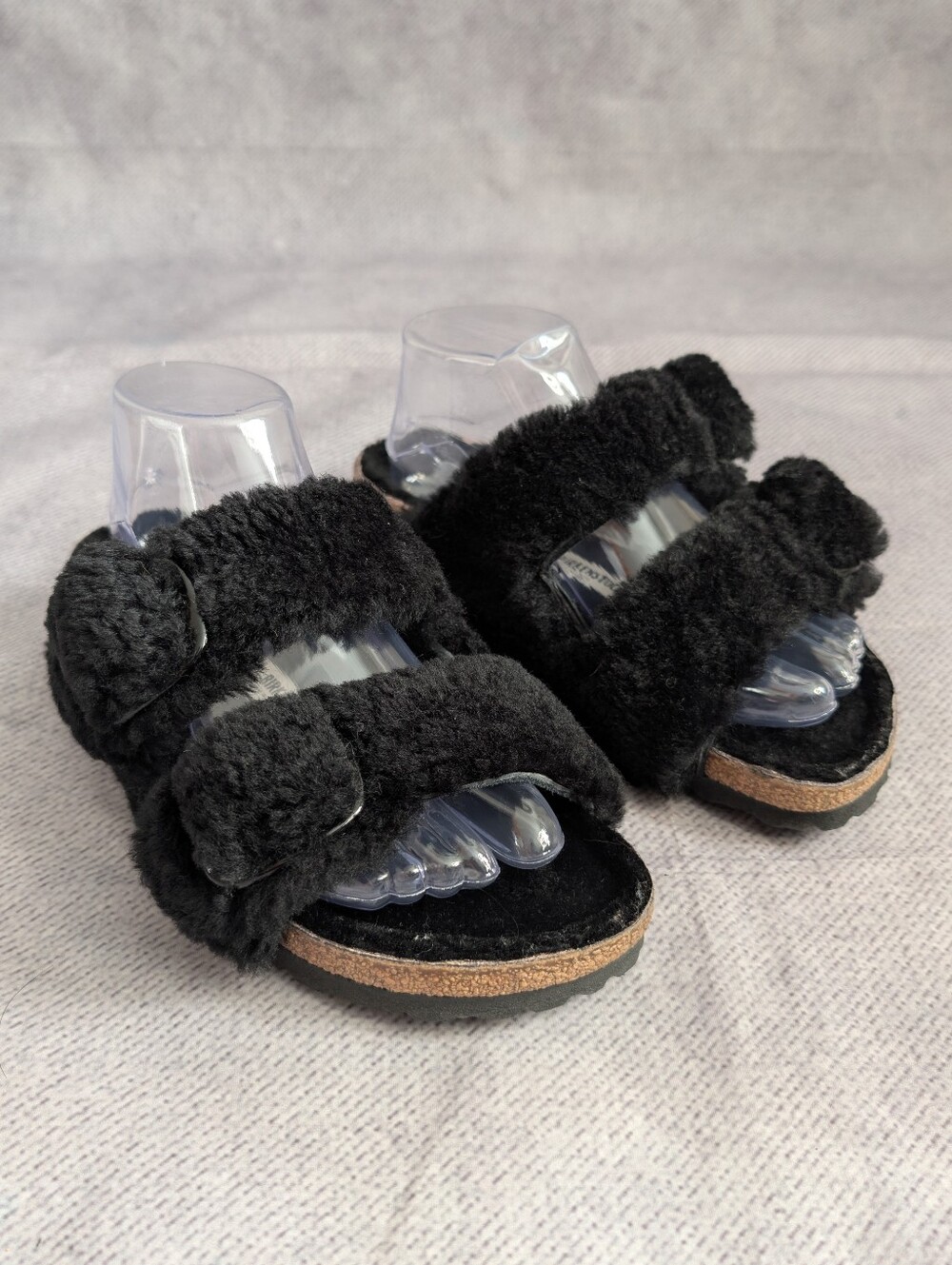 Birkenstock Arizona Teddy Sandals Black Size 38